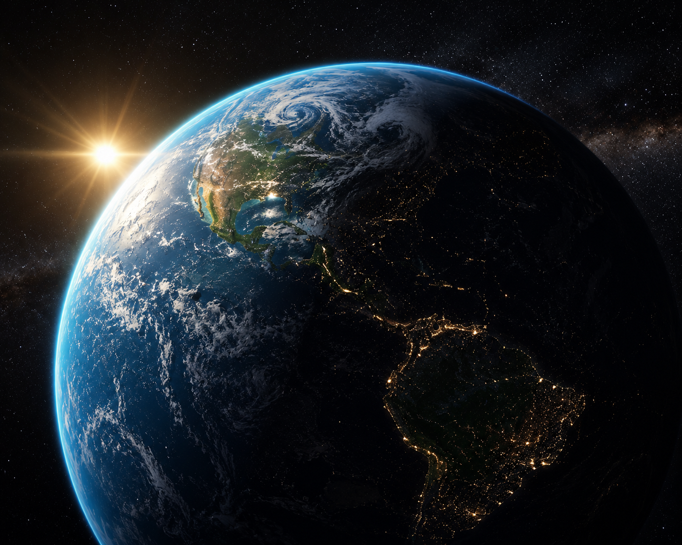 A breathtaking view, scientifically accurate view of Earth seen from space,