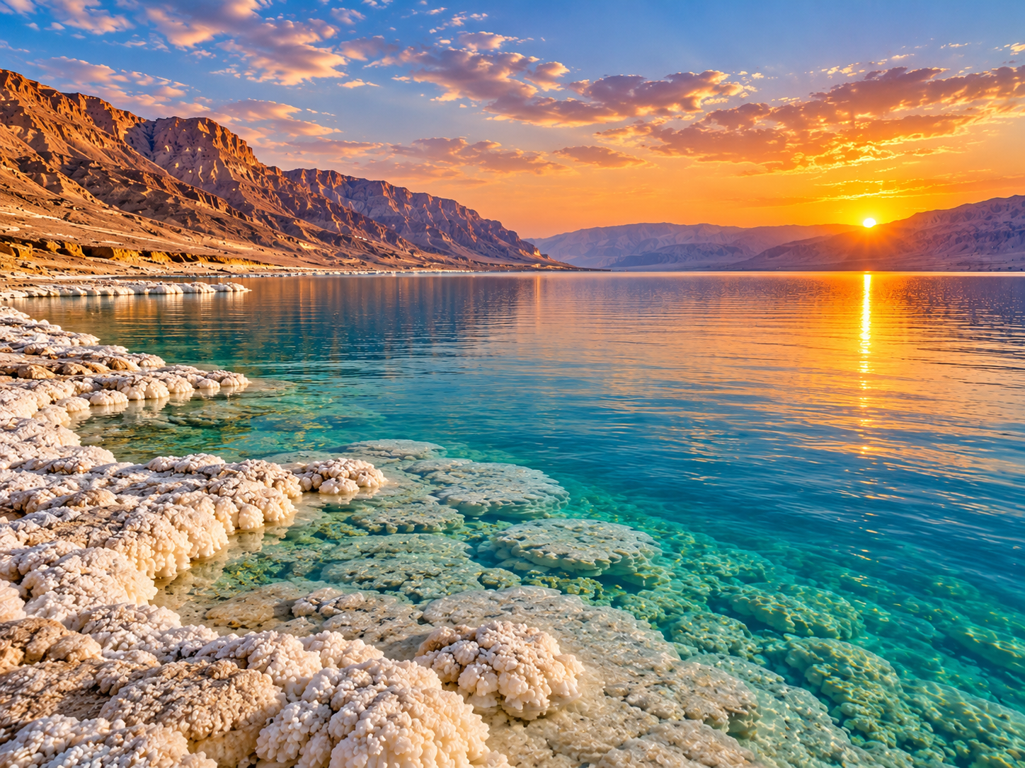The Dead Sea’s dense salty water