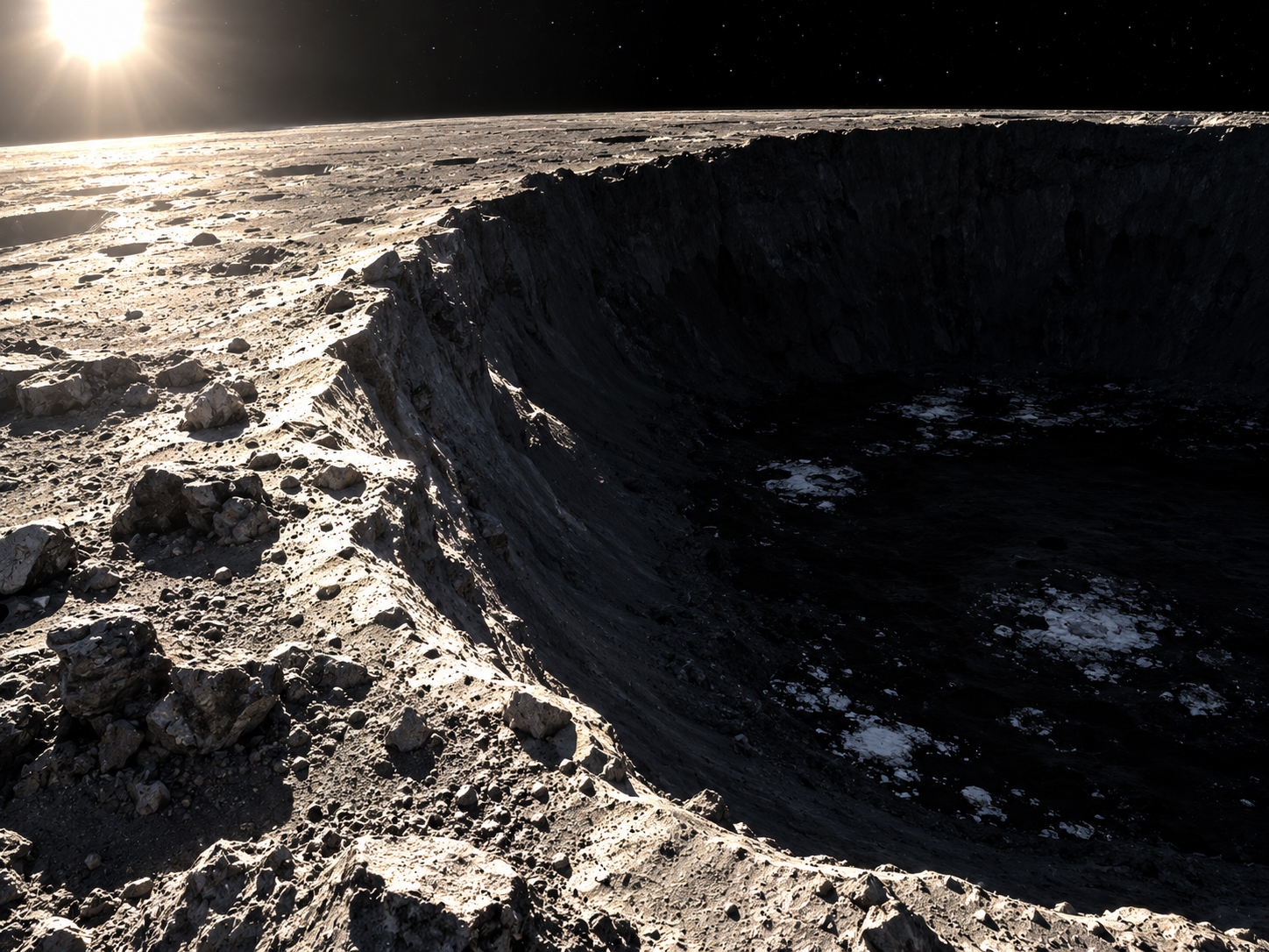 Mercury’s sunlit surface can be extremely hot while permanently shadowed polar crater floors remain intensely cold.